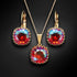 Komplektas "Vintāžš V (Light Siam Shimmer)" su Swarovski™ kristalais